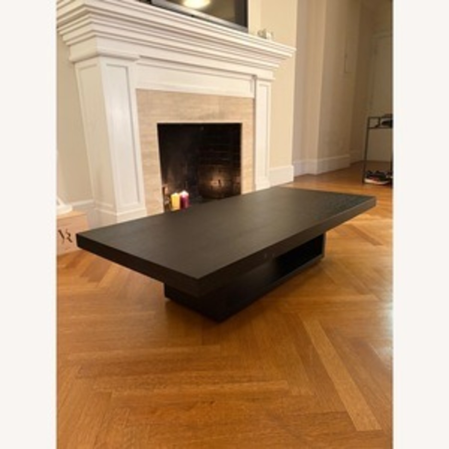 West Elm White Fabric Coffee Table - image-1