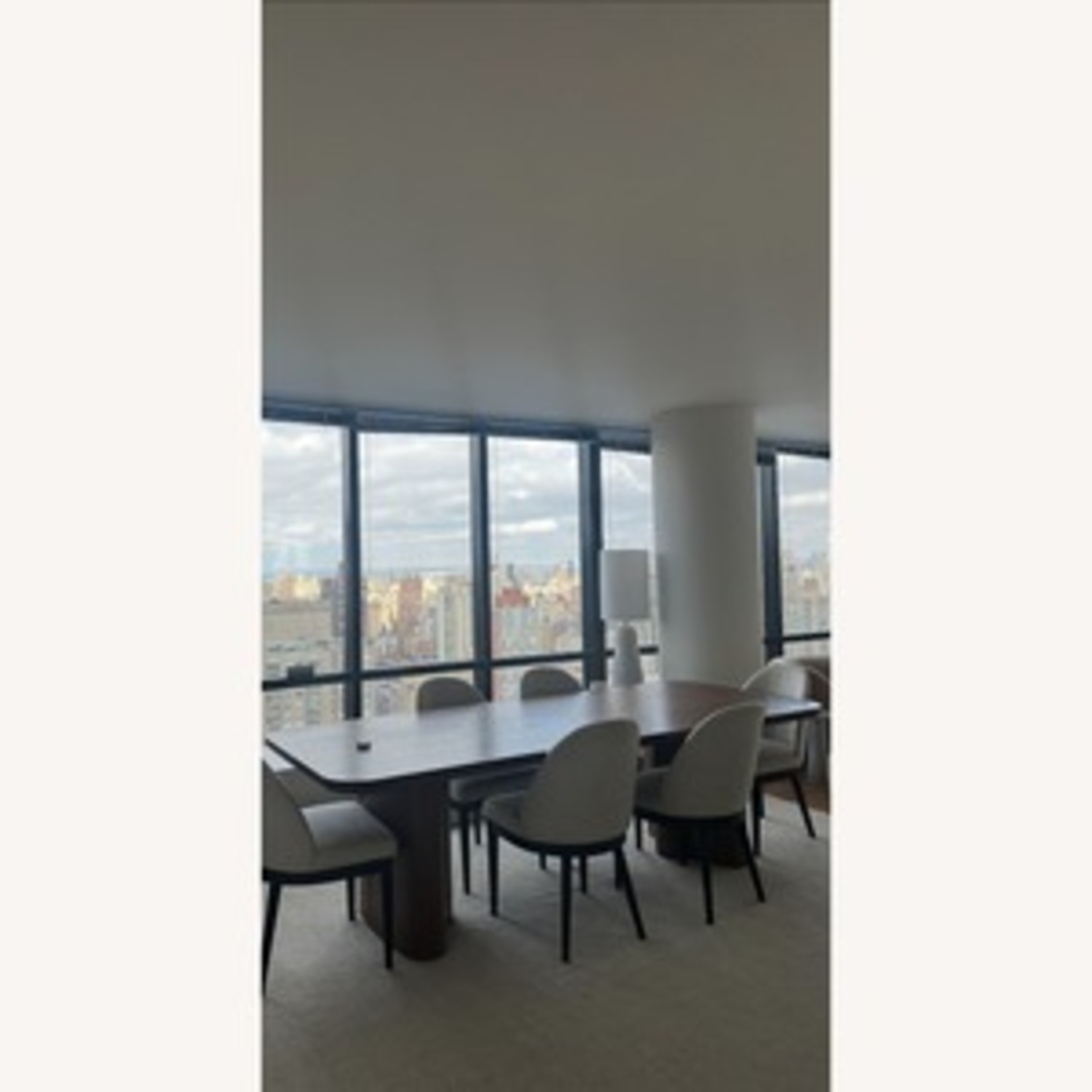 Crate & Barrel Dark Brown Wood Dining Table - image-0