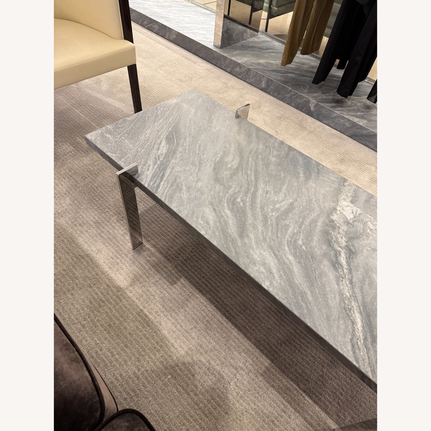 IKEA Mörbylånga White Marble Coffee Table - image-1